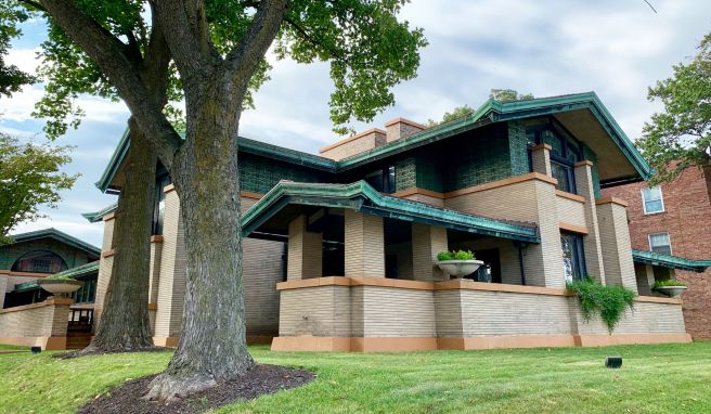 Dana Thomas House in Springfield: Frank Lloyd Wright gestaltete hier das Haus einer Society Lady neu. 