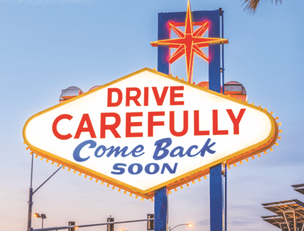 »Come back soon« – die Rückseite des Las Vegas Sign - die meisten Touristen kommen gern wieder! Foto:shutterstock 