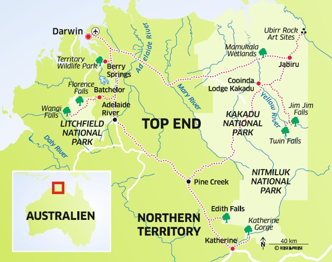 Landkarte Australien