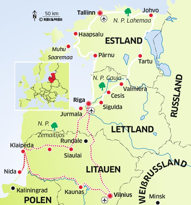 Landkarte Baltikum