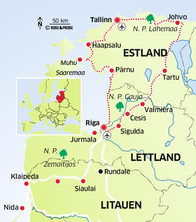 Landkarte Baltikum