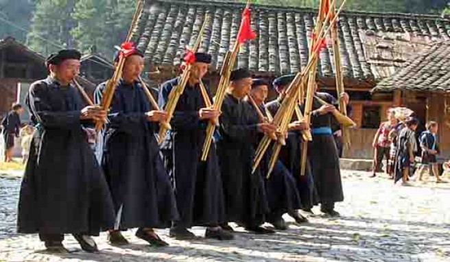 Die Flöten der Miao in Guizhou, China##Foto: Wikimedia Commons, Michael Mooney Die Flöten der Miao in Guizhou, China