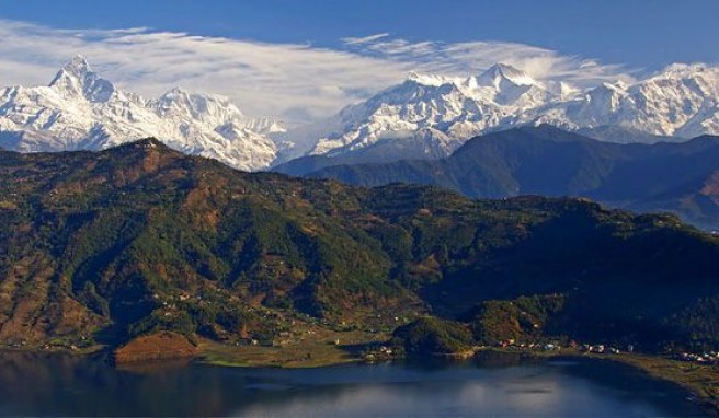 Am Dach der Welt in Nepal, Blick auf den Annapurna im Himalaja