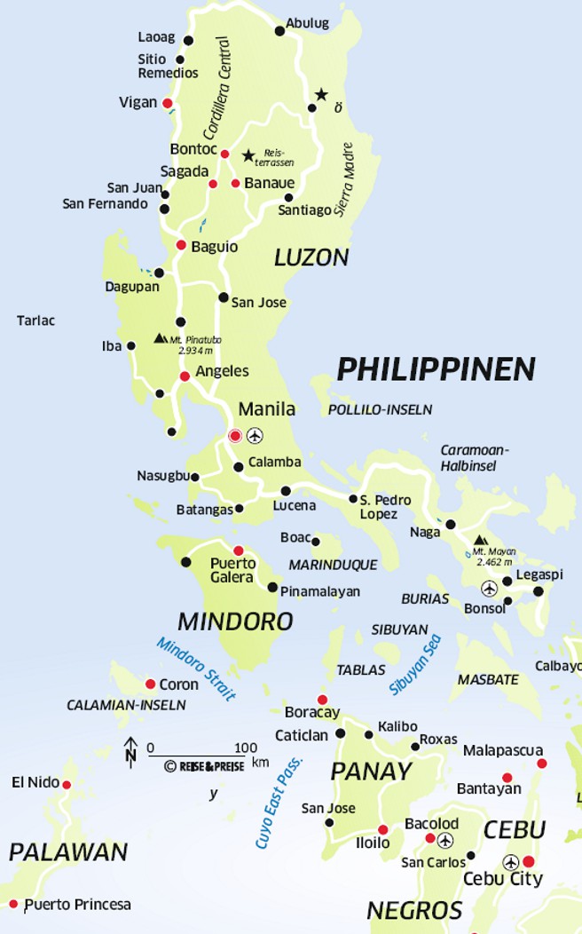Landkarte Philippinen