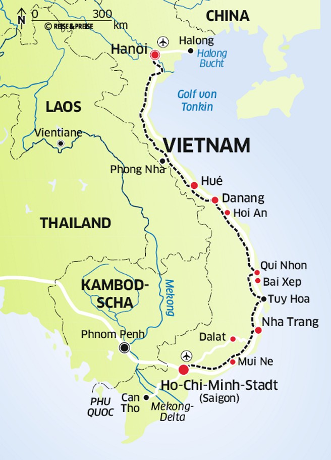 Landkarte Vietnam