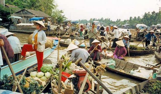 Die schwimmenden Märkte von Can Tho, Vietnam