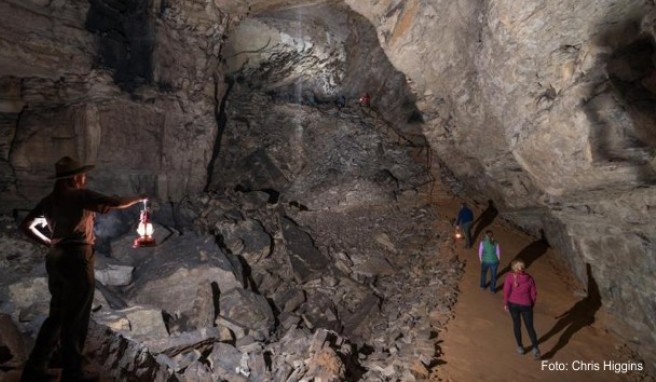 Weite Wege durch die Dunkelheit: Einige Touren in der unterirdischen Welt des Mammouth Cave Nationalparks dauern sechseinhalb Stunden