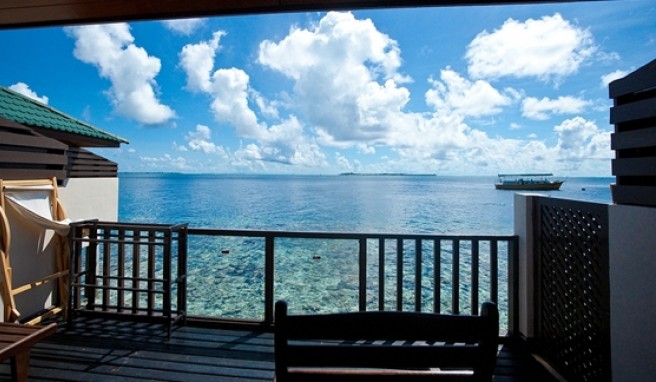 Malediven, Süd-Male-Atoll, Emboodhoo Island: Einfach, aber schön