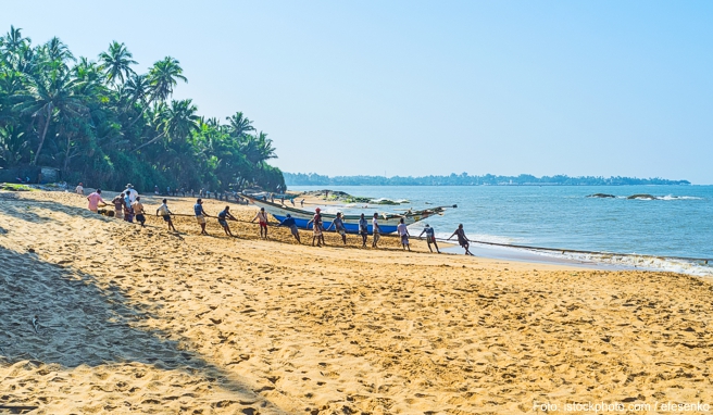 Der Traumstrand von Bentota liegt 60 Kilometer von Colombo entfernt auf einer Halbinsel