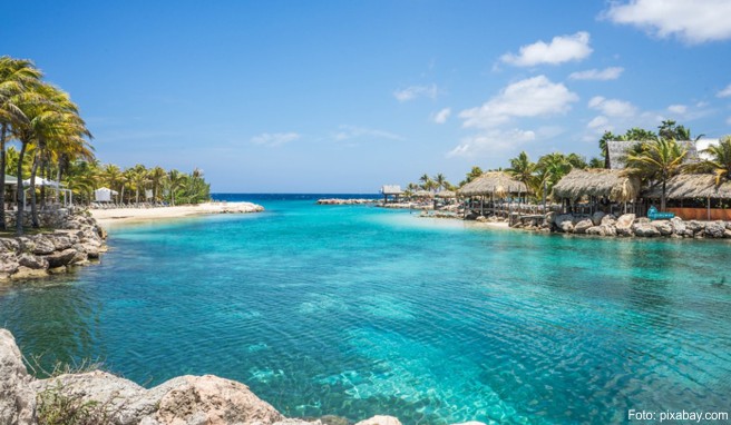 Die Strände auf Curaçao bestechen durch Palmen, wenig Rummel, teils malerische Felsumrahmung und eine vor Wind und Wellen geschützte Lage
