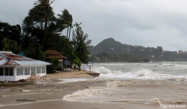 Auch auf Koh Samui halten sich die Schäden, die der Tropensturm anrichtete, in Grenzen