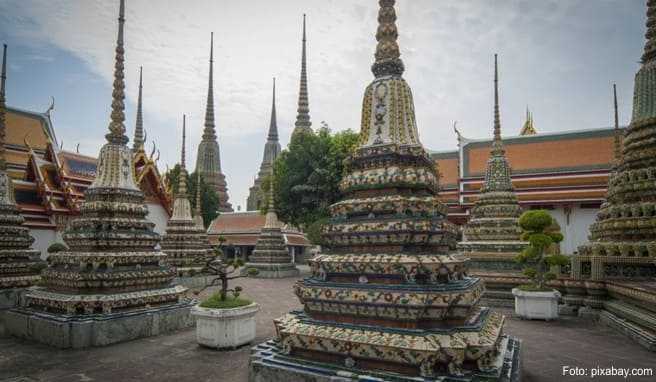 Die Hauptattraktionen von Bangkok, wie der Tempel Wat Pho, sind trotz der Unruhen für Touristen geöffnet