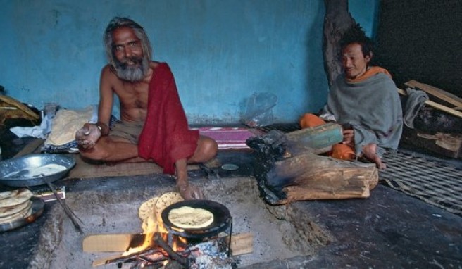 Indische Nationalspeise mit 2 Heiligen.
