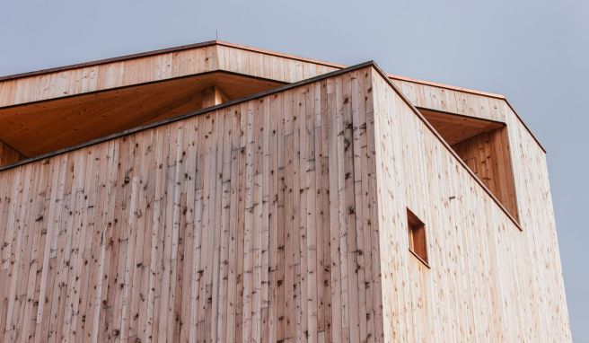 Komplett aus Holz gebaut: Das «Haus der Berge» informiert über die Geschichte der Region und das Unesco-Weltnaturerbe, zu denen die Sextner Dolomiten zählen.