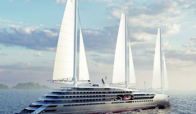 Soll 2030 ablegen Ponant plant emissionsfreies Kreuzfahrtschiff mit Segeln