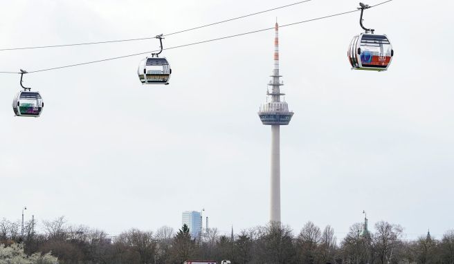 Die Bundesgartenschau 2023 beginnt am 14. April. Die Seilbahn verbindet das Spinelligelände mit dem Luisenpark.