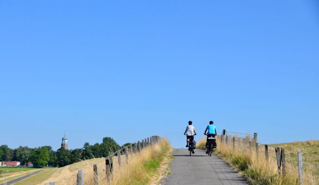 Radeln unterm Meeresspiegel  Deutsch-niederländisch unterwegs auf der Dollard Route