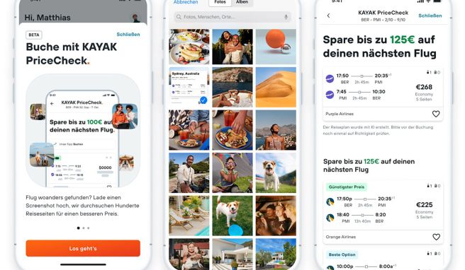 Mit dem KI-Tool «Preischeck» können Nutzer in der Kayak-App schnell nach günstigeren Flugalternativen suchen.