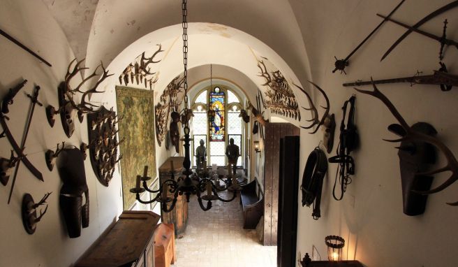 In der Burg Rheinstein sorgt unter anderem die Knappenhalle dafür, dass sich Besucher ein bisschen wie im Mittelalter fühlen können. 