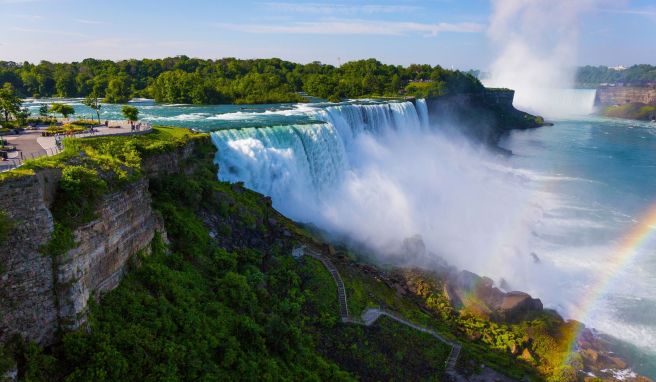 Auch bei den weltberühmten Niagarafällen wird die Sonnenfinsternis zu sehen sein - vorausgesetzt, der Himmel ist wolkenlos.