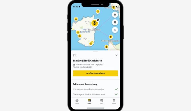 Skipper App Planungstool für den nächsten Bootstörn