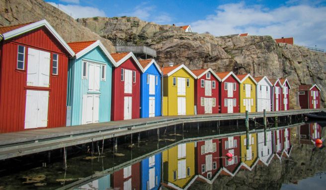 Smögen an der schwedischen Westküste: Die bunten Holzhäuser am Hafen sind das Wahrzeichen des Fischerörtchens – und Ausgangspunkt für Linneas Algensafari.