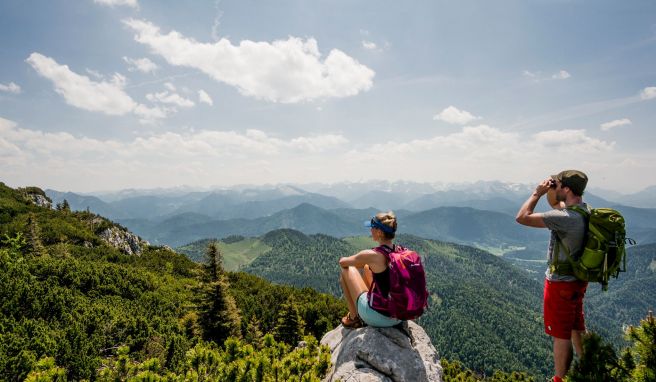 Sonnenschein und ein paar Wolken: Für die Wandertour ist das ein Traumwetter. 