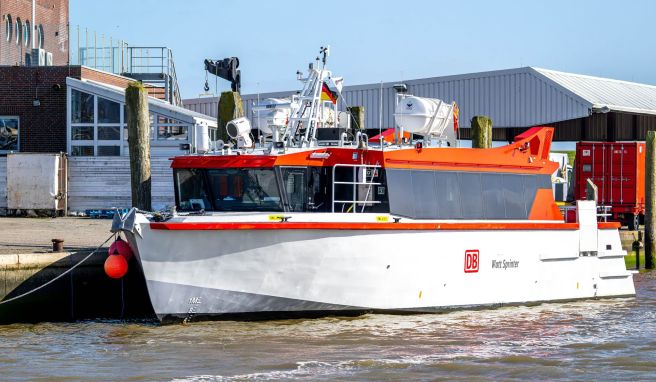 Die Schnellfähre „Watt Sprinter“ der Deutschen Bahn.