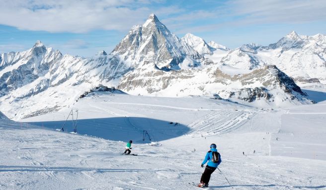 Pistenfreuden mit Blick aufs Matterhorn: Das Skigebiet Zermatt kam mit 8,47 Punkten auf den besten Durchschnittswert.