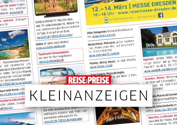 REISE & PREISE Kleinanzeigen Annahme