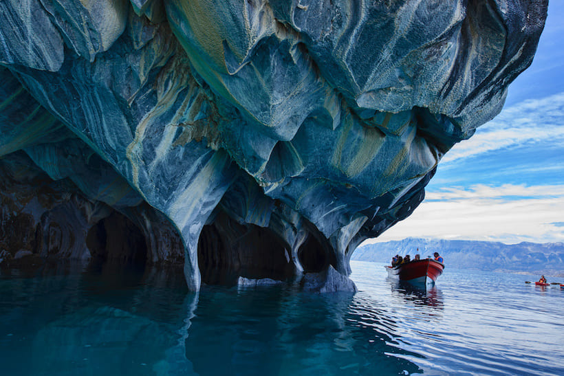 Die Marmorhöhlen (Capilla de Mármol), Rio Tranquilo, Aysen, Patagonien, Chile