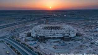 Al-Rayyan-Stadion in Katar - eines von acht Spielstätten während der Fußball-WM 2022 in dem Emirat Al-Rayyan-Stadion in Katar - eines von acht Spielstätten während der Fußball-WM 2022 in dem Emirat