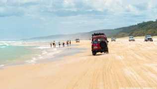»Rush Hour« am Seventy-Five Mile Beach auf Fraser Island »Rush Hour« am Seventy-Five Mile Beach auf Fraser Island