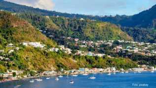 Roseau, die Hauptstadt von Dominica