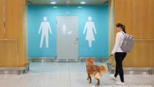 Der finnische Flughafenbetreiber Finavia hat am Airport Helsinki-Vantaa einen Toilettenbereich für Vierbeiner eingeführt Der finnische Flughafenbetreiber Finavia hat am Airport Helsinki-Vantaa einen Toilettenbereich für Vierbeiner eingeführt