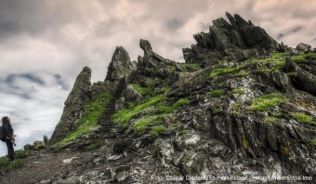 Weltkulturerbe Skellig Michael: An diesem mystischen Ort wurde die Schlussszene des Star Wars Films »Das Erwachen der Macht« gedreht##Foto: Caspar Diederik/Tourism Ireland@storytravelers/dpa-tmn Weltkulturerbe Skellig Michael: An diesem mystischen Ort wurde die Schlussszene des Star Wars Films »Das Erwachen der Macht« gedreht