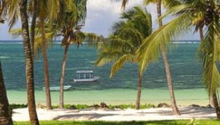 Entspannen unter Palmen: der Bamburi Beach nördlich von Mombasa##Foto: Tobias Hannemann Entspannen unter Palmen: der Bamburi Beach nördlich von Mombasa