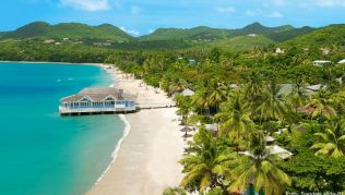 Das romantische »Sandals Halcyon Beach Hotel« an der Choc Bay / St. Lucia##Foto: Sandals slide-01 Das romantische »Sandals Halcyon Beach Hotel« an der Choc Bay / St. Lucia