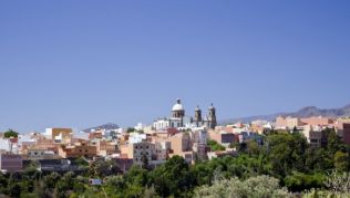 Agüimes mit der Pfarrkirche San Sebastian im Osten von Gran Canaria##Foto: Panthermedia Agüimes mit der Pfarrkirche San Sebastian im Osten von Gran Canaria