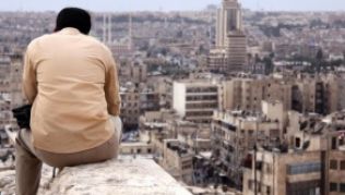 Über den Dächern von Aleppo.##Foto: dpa Über den Dächern von Aleppo.