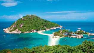 Gern fotografiert: Von Koh Tao führt ein schneeweißer Traumstrand nach Koh Nang Yuan Gern fotografiert: Von Koh Tao führt ein schneeweißer Traumstrand nach Koh Nang Yuan