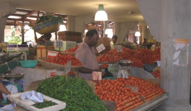 Gemüsemarkt in Port Louis.