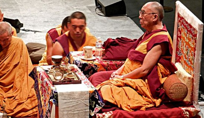 Der Dalai Lama im Kloster Namgyal