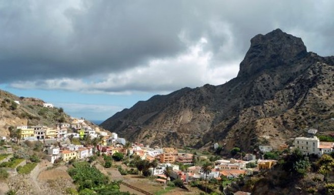 Vallehermoso, Ziel vieler Wanderungen auf der kanarischen Insel La Gomera, Spanien