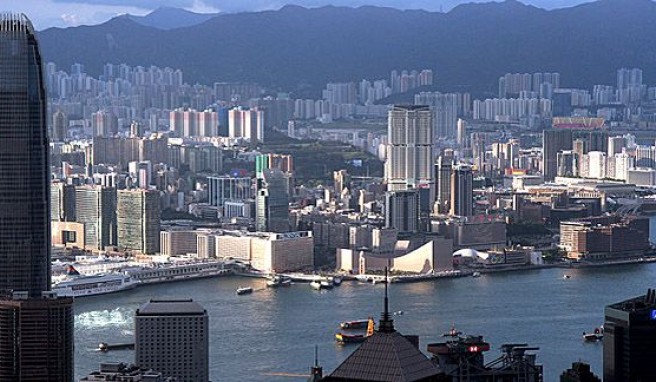 Blick auf Hongkong vom Victoria Peak, China#