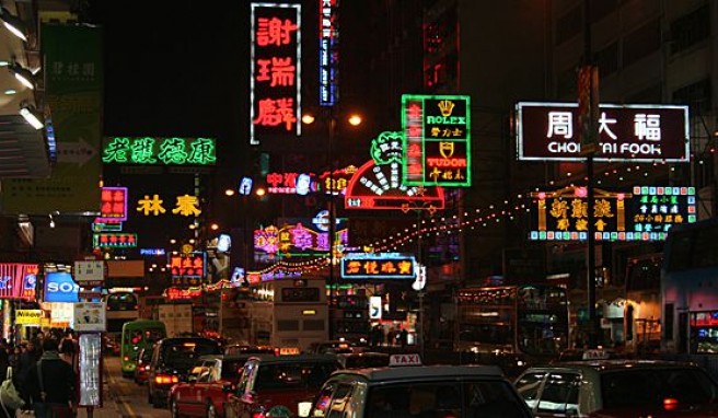 Shopping-Paradies Nathan Road in Kowloon, Hongkong, China