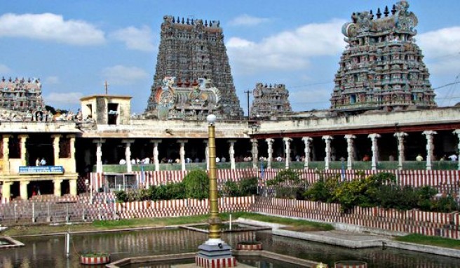 Meenakshi-Tempel in Madurai, Tamil Nadu, Süd-Indien