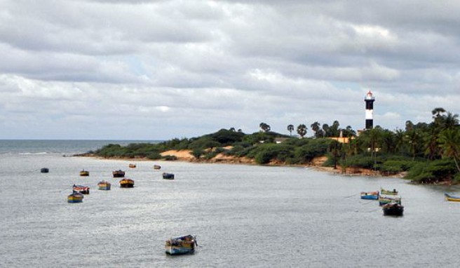 Der Leuchtturm von Rameshwaram in Süden von Indien