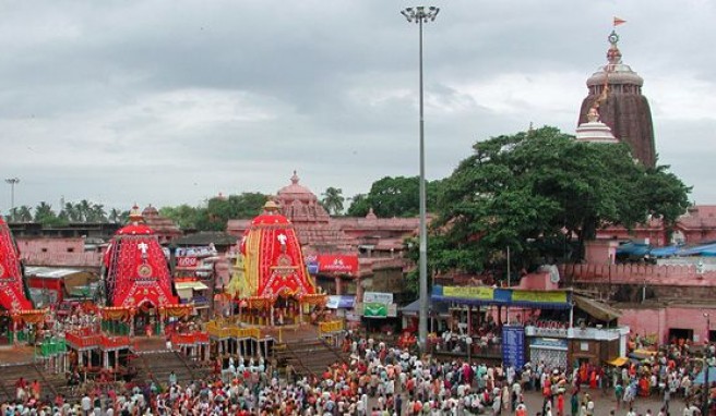 Rath Yatra Hindu-Festival am Jagganath Tempel in Puri, Indien