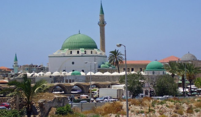 Al Jazar Moschee in Akko, der alten Stadt am Mittelmeer in Israel